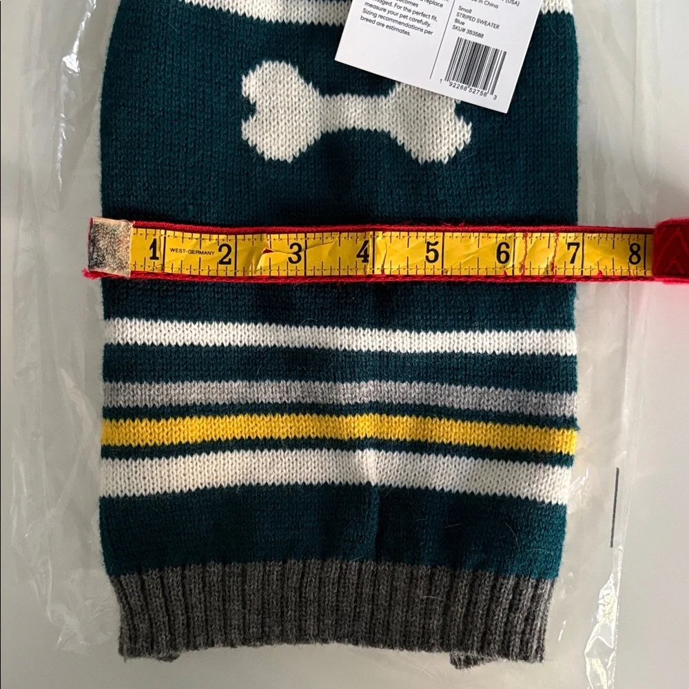 NWT Frisco Striped Bone Dog & Cat Sweater Small